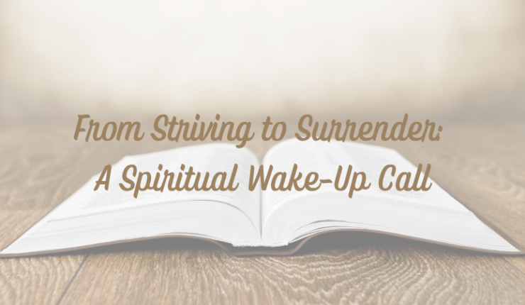 From Striving to Surrender: A Spiritual Wake-Up&nbsp;Call